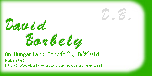 david borbely business card